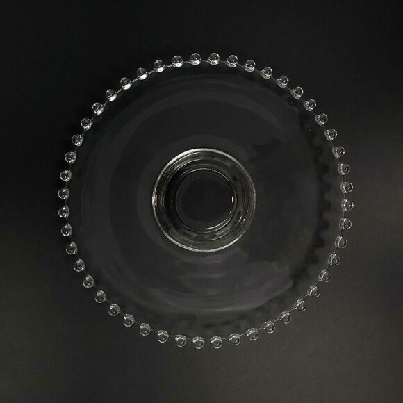 Candlewick Clear Mayonnaise Bowl & Underplate Imperial Glass Beaded Edge - Picture 4 of 10